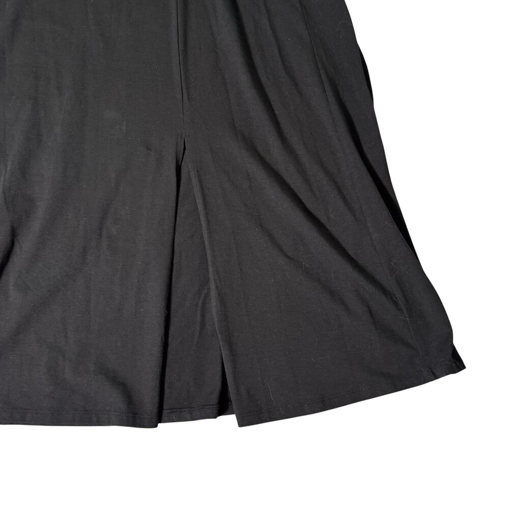 NEW Talbots Cotton Modal Black Knit Womens Skirt Front Slit S $79 Waist 30 NWT - Picture 4 of 5